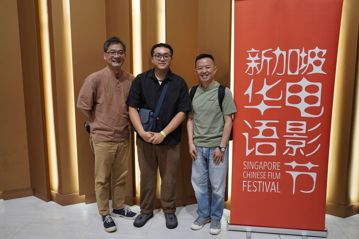 創作導演出席新加坡華語電影節，（左起)張緯誌導演、張弘榤導演、盧盈良導演