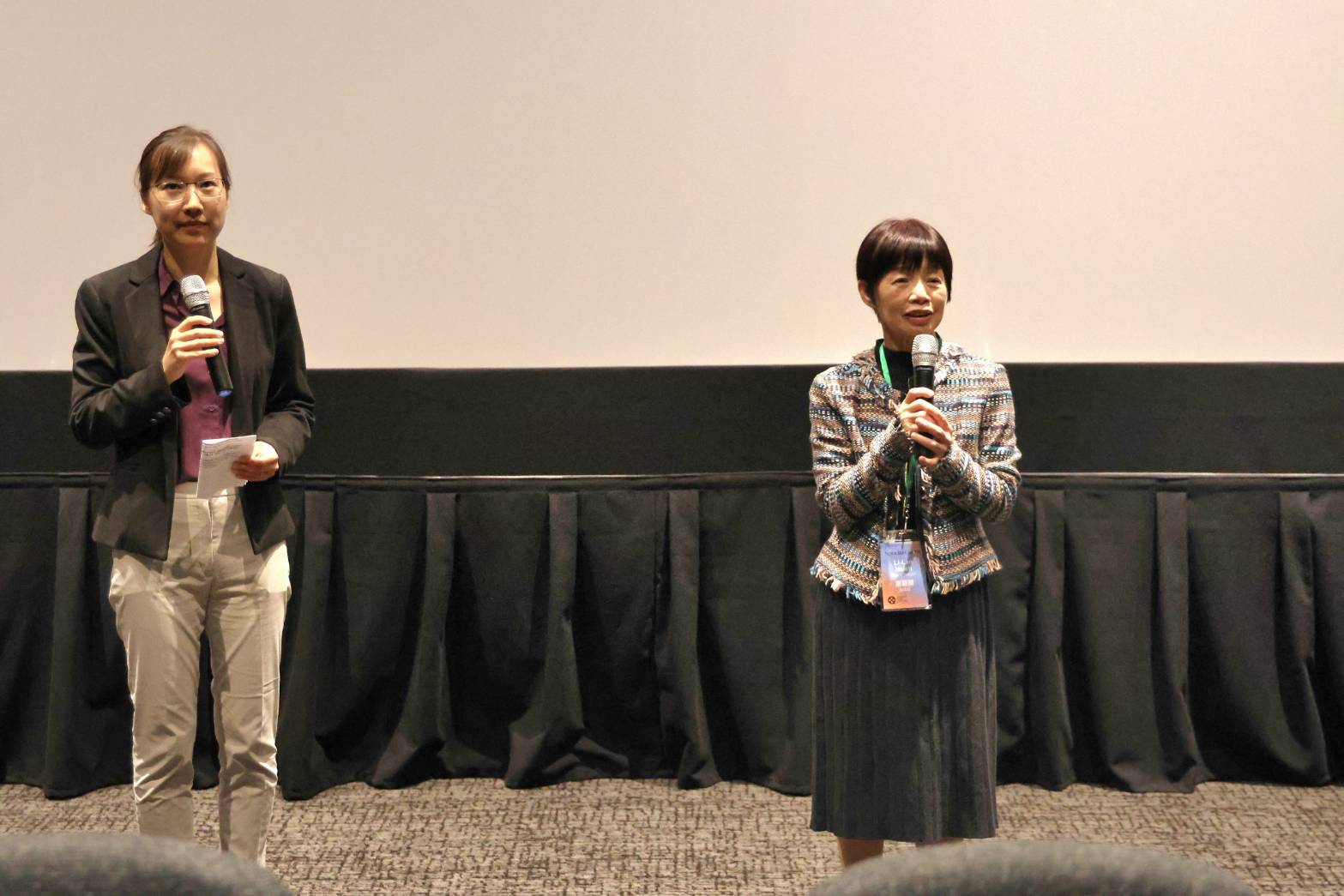 新北市政府新聞局副局長謝麗蘭感謝觀眾熱情參與New Taipei City Day放映。